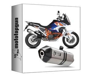 mivv tubo de escape homologado cat-oem speed edge titano copa carbono compatible con ktm 1290 super adventure r s t 2021 2022 mototopgun