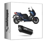 mivv tubo de escape homologado catalizado mover acero negro compatible con yamaha xmax x-max 400 2017 2018 2019 2020 mototopgun
