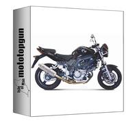 mivv tubo de escape homologado nocat oval acero compatible con suzuki sv 650 2004 2005 2006 2007 2008 2009 2010 2011 2012 2013 2014 2015 mototopgun