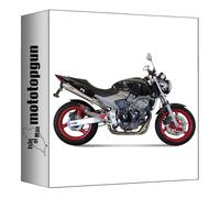 mivv tubo de escape homologado nocat x-cone acero compatible con honda hornet 600 2003 2004 2005 2006 mototopgun