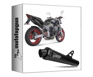mivv tubo de escape homologado nocat x-cone acero negro compatible con honda hornet 600 2003 2004 2005 2006 mototopgun