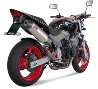 MIVV Tubo de escape oval titanio compatible con Honda Hornet 600 2003 2004 2005 2006