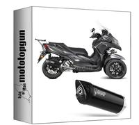 mivv tubo de escape racing nocat mover acero negro compatible con yamaha tricity 300 2021 2022 2023 2024 mototopgun