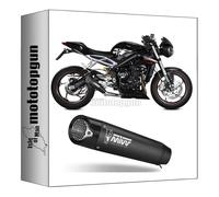mivv tubo de escape racing nocat x-m5 acero negro compatible con triumph street triple 660 s 2017 2018 2019 2020 2021 2022 mototopgun