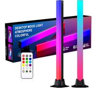 MIWATT 42CM Barra de Luz LED RGB Lámpara, Arco Iris Inteligente Torre de Iluminación Starter Kit con Mando a Distancia para PC, TV, Sala de Juegos y Copmuter Case