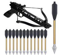 MIWEITOO Mejore su Experiencia con Ballesta con Flechas de Pernos de Ballesta de Aluminio de 6,3 Pulgadas, Paquete de 24 for práctica de Tiro y Caza Menor (Color : Gold+Black)