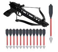 MIWEITOO Mejore su Experiencia con Ballesta con Flechas de Pernos de Ballesta de Aluminio de 6,3 Pulgadas, Paquete de 24 for práctica de Tiro y Caza Menor (Color : Gold+Red)