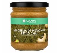 Mix crema de pistachos estilo chai Bio |180 g | Naturitas Essentials | Pistacho y Anacardo | Crema para untar con canela, Jengibre, Cardamomo y Vainilla