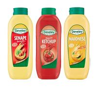 Mix Italy Develey Ketchup, mayonesa y mostaza Botella apretón 3 x 875 ml