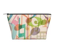 Mix Match Música de Notas Musicales Retro, Bolsa de artículos de tocador Bolsa de Maquillaje Bolsa de cosméticos Bolsa de artículos de tocador de Viaje portátil