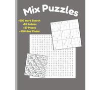 Mix puzzles 500 word Searches 50 Sudoku, 27 Mazes, & 100 Mind Finders: The Complete Puzzle Variety Book for Relaxation and Mental Fitness Hours of ... with Sudoku, Mazes, Word Searches & More