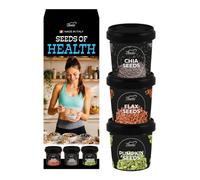 Mix Semillas de Bienestar 3 en 1 - Semillas de Chía, Lino y Calabaza Naturales - Ricas en Fibra, Omega 3 y Proteínas - Superfood para Desayuno, Ensaladas y Recetas - 100% Natural, Sin Gluten