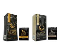 Mix Set de 2 cajas de café eGano Ganoderma - 1 caja de café negro Ganoderma y 1 caja de Ganoderma Cafe Latte - café instantáneo con extracto de Ganoderma lucidum