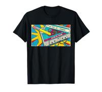 Mix Tape 88 Rewind Cassette Pencil Retro 80s Pop Art Camiseta