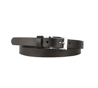 Mix Your Beauty MYB - Cinturón para mujer 100% de piel auténtica, altura 20 mm - sin costuras - Made in Italy, marrón, 85-100 cm