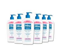 Mixa Bébé - Leche de tocador muy suave - para piel sensible y lactantes - con vitamina E + aceite de almendras dulces - tolerancia óptima - Hipoalergénico - Maxi Format - 6 x 400 ml