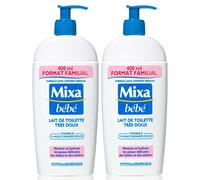 Mixa bebé muy Limpiadora Suave Familia Leche Formato 400 ml - Lote de 2