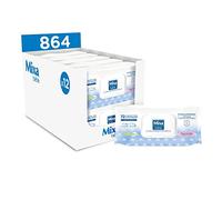 Mixa Bébé Toallitas de agua mineral natural - Fibras vegetales, hipoalergénicas, lote de 12 x 72 toallitas