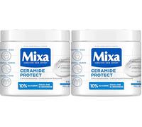 Mixa Crema Corporal Ceramide Protect para pieles muy secas con 10% de [Glicerina + Escualeno + Ceramidas]. Hidrata, fortalece y protege la barrera cutánea. 400 ml. (Paquete de 2)