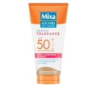 Mixa Dermo Tolerancia - Leche solar para piel alérgica al sol SPF50+, 175 | Resistente al agua y a la arena, protección solar, protección UVA UVB, adultos y niños, protección muy alta