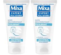 Mixa Expert Peau Sensible - Soin Réhydratant Equilibrant à l'Extrait d'Avoine + Cuivre Régulateur - 50 ml (Paquete de 2)