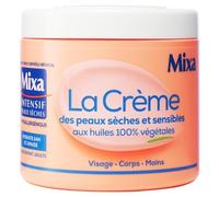 Mixa Intensif Peaux Sèches la Crème des Peaux Sèches/Sensibles aux Huiles 100% Végétales 400 ml D3636100