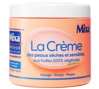 Mixa Intensif Peaux Sèches la Crème des Peaux Sèches/Sensibles aux Huiles 100% Végétales 400 ml D3636100