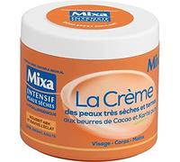 Mixa Intensive - Crema facial, corporal, manos - Para piel extra seca - Con cacao puro y manteca de karité - Hipoalergénico - 400 ml