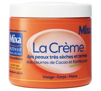 Mixa Intensive Crema para pieles muy secas, Mantequilla Cacao Karité 48h | Reavive el brillo, Penetración rápida, Hipoalergénico, Multiusos cara cuerpo manos pies, maceta 400ml