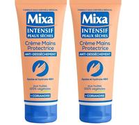 Mixa Intensive Dry Skin - Crema protectora de manos antisequedad con aceites 100% vegetales - 100 ml (Paquete de 2)