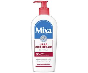 Mixa Leche corporal reparadora Urea Cica Repair Body Milk, con urea y pantenol, para piel muy seca, altamente tolerable, 250 ml (Pack de 1)