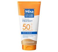 Mixa Leche solar para pieles sensibles - Leche solar muy alta protección SPF50+ UVA, UVA larga, UVB - Piel alérgica al sol - Impermeable - Hipoalergénica - Sin perfume - 175 ml