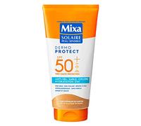 Mixa Leche solar solar para pieles sensibles - Leche de protección solar de muy alta protección UPF 50+ UVA, UVA larga, UVB - Antisal, arena y cloro - Humedad 24 horas - Impermeable - Hipoalergénico