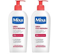 Mixa Loción Corporal Urea Cica Repair+ para pieles muy secas con 5% de [Urea + Pantenol]. Alisa, reduce la rugosidad y calma. Apta para pieles sensibles. 400 ml. (Paquete de 2)