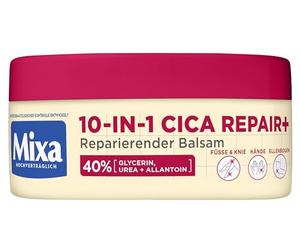 Mixa Loción regeneradora hidratante para piel muy seca y agrietada en codos, rodillas, pies y manos, 10 en 1 Urea Cica Repair+, 150 ml