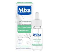 Mixa Sérum antiimpurezas, para pieles propensas al acné y sensible, con ácido salicílico, escualano y niacinamida, adecuado para cara y cuello, hipoalergénico, 30 ml