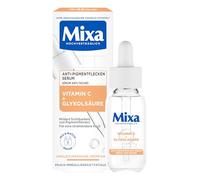Mixa Sérum antimanchas de pigmento, para pieles desiguales, pálidas y sensibles con vitamina C y niacinamida, adecuado para cara y cuello, SPF 20, hipoalergénico, 30 ml