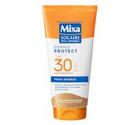 Mixa Solaire Piel Sensible - Leche Solar de Alta Protección FPS 30 UVA, UVA largo, UVB - Niños y Adultos - Resistente al Agua - Hipoalergénico, Sin Perfume - 175 ml