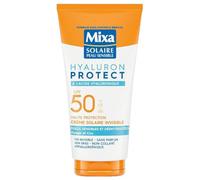 Mixa Solar Piel Sensible - Protector solar invisible al ácido hialurónico - Alta protección SFP50 UVA, UVA largos, UVB - Piel sensible y deshidratada - Cara y cuello - Hipoalergénico - 50 ml