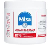 Mixa Urea Crema rejuvenecedora de la piel con urea y niacinamida para piel seca, áspera y desigual, repara y alisa, hidratante para el cuerpo, manos y cara, Urea Cica Repair+, 400 ml
