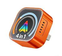 Mixabloem Adaptador inalámbrico para CarPlay 4 en 1 para Android Auto, dongle USB con WiFi BT 5.2 de doble banda, concentrador de control de voz para coches con sistema con cable (B)