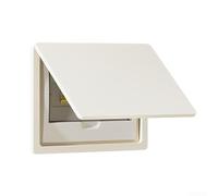 Mixabloem Arte del panel del disyuntor, caja de distribución de corriente débil con tapa abatible, arte de pared sin agujeros para sala de estar, tablero de plástico de madera de 35 x 25 cm (A)