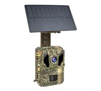Mixabloem Cámara de seguimiento solar 4K 64MP Cámara de ciervos de vida silvestre con WiFi Trailcam Go App Control, disparador de 0.2s IP66 5000 mAh cámara de batería para jardín granja, visión oscura