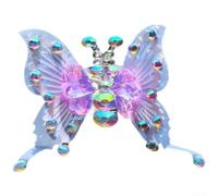 Mixabloem Clip de ventilación de mariposa 3D, decoración de metal con diamantes de imitación de corazón vintage, bonito estilo de dibujos animados, adorno interior duradero en rosa, azul, blanco y