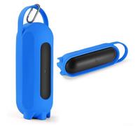 Mixabloem Funda protectora de silicona para altavoz Beats Pill, bolsa de transporte de viaje con asa y gancho, accesorio portátil para altavoz inalámbrico, negro (azul)