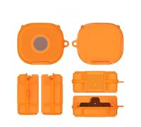 Mixabloem Funda protectora para Beats Powerbeats Fit: para carcasa de TPU con soporte integrado, cubierta antigolpes para viajes deportivos, agarre ergonómico (naranja)