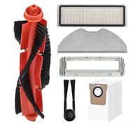 Mixabloem Piezas 6 en 1 compatibles con Xiaomi Robot Vacuum H40 OV51, cepillo principal cepillo lateral filtro fregona almohadilla polvo bolsa cubierta kit para limpieza de pisos de pelo en el hogar