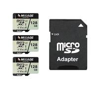 MIXAGE - Tarjeta de memoria MicroSDXC de 128 GB U3 V30 A1 UH-I, 100 MB/s de lectura 60 MB/s de escritura 4K UHD para teléfonos Android, consolas de juegos, cámaras de acción de seguridad para