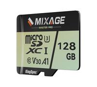 MIXAGE - Tarjeta MicroSDXC de 128 GB UHS-I U3/V30/A1/C10-175MB/s de lectura de 110 MB/s de escritura, grabación de video 4K UHD, tarjeta de memoria SD flash 3D NAND para smartphones, consolas de
