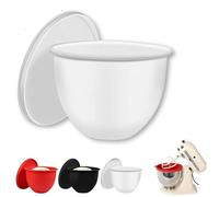 Mixaid Silicone Liners for 5 Qt Mixers, Silicone Liners for Mixer, Mixer Attachments & Accessories-Replacement Mixer Bowls No Longer Neededs, for Baking (White)